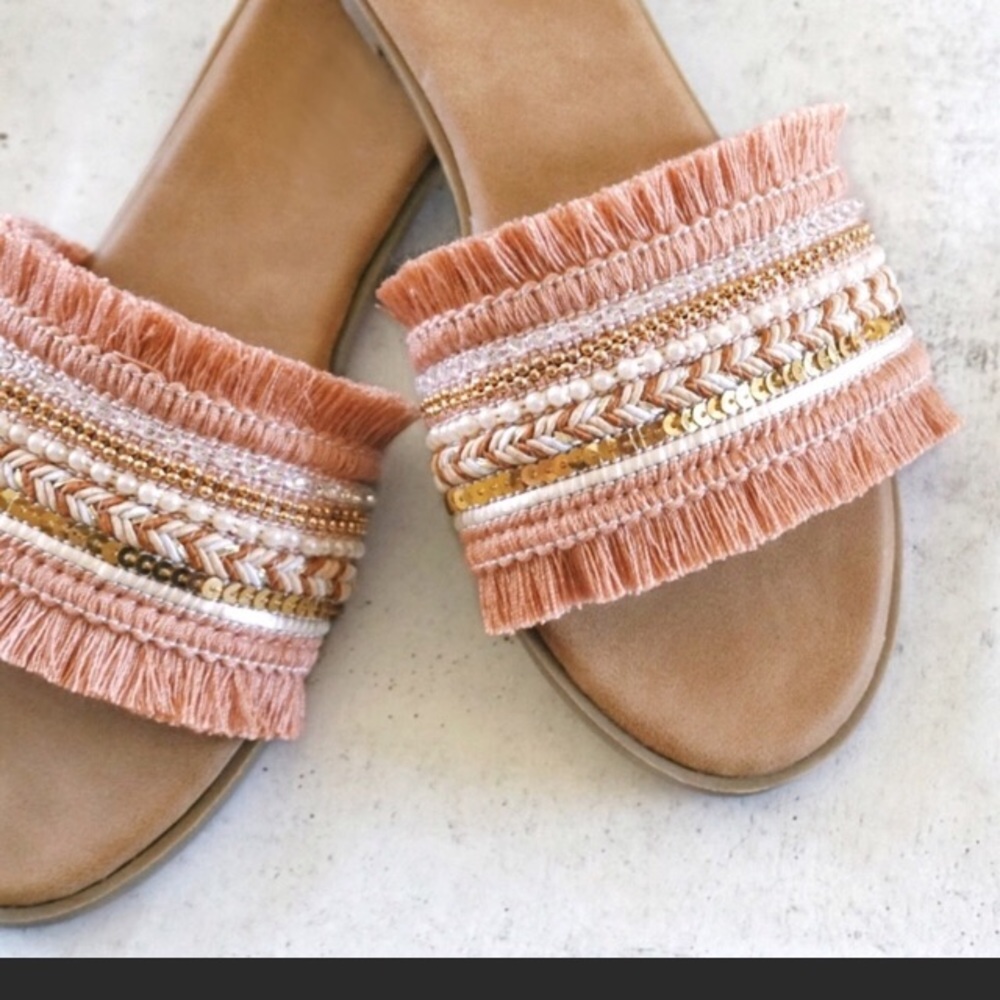 Cute Trendy Boho Slides